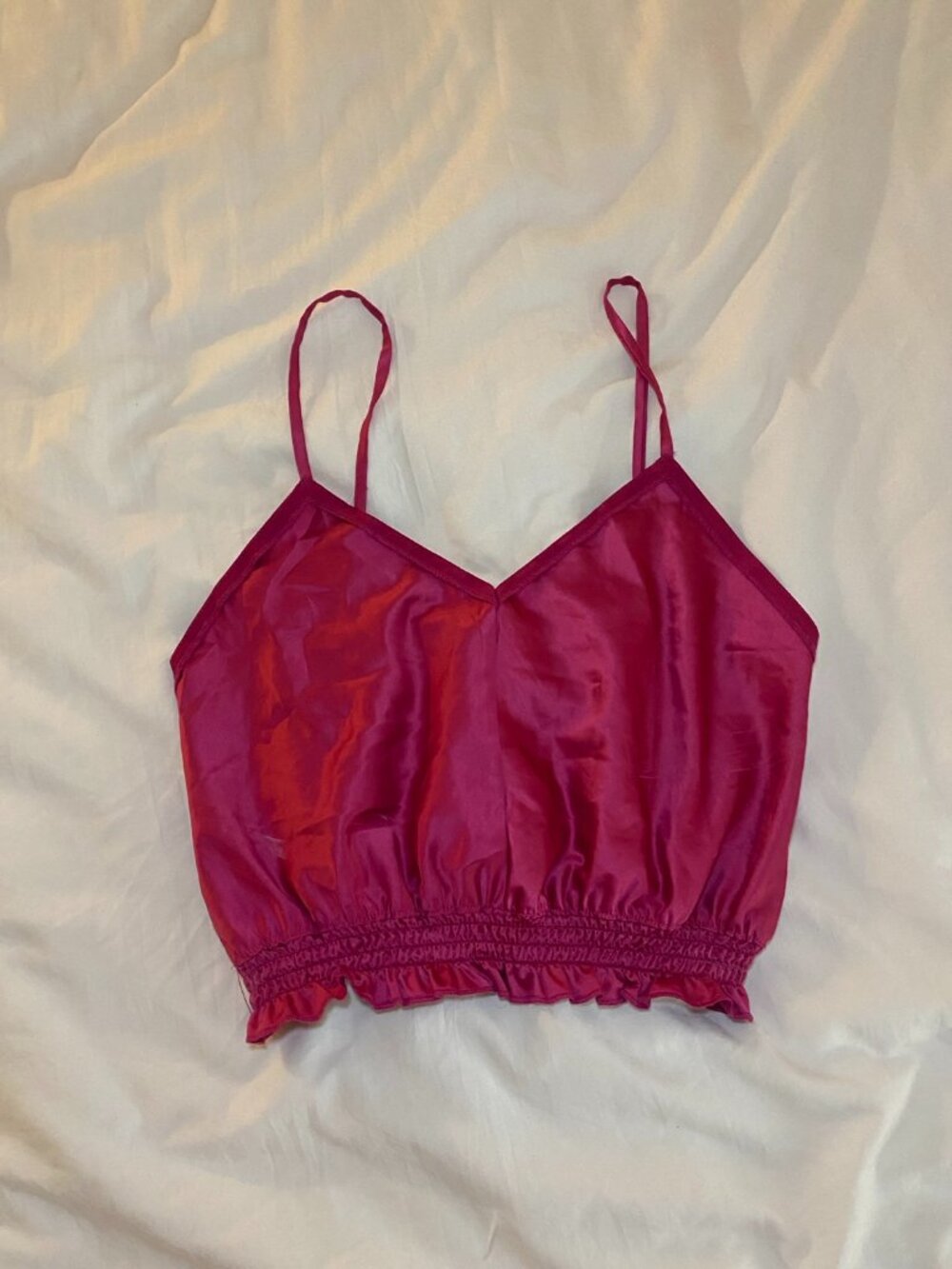 Zara Pink Satin Camisole Top | US S